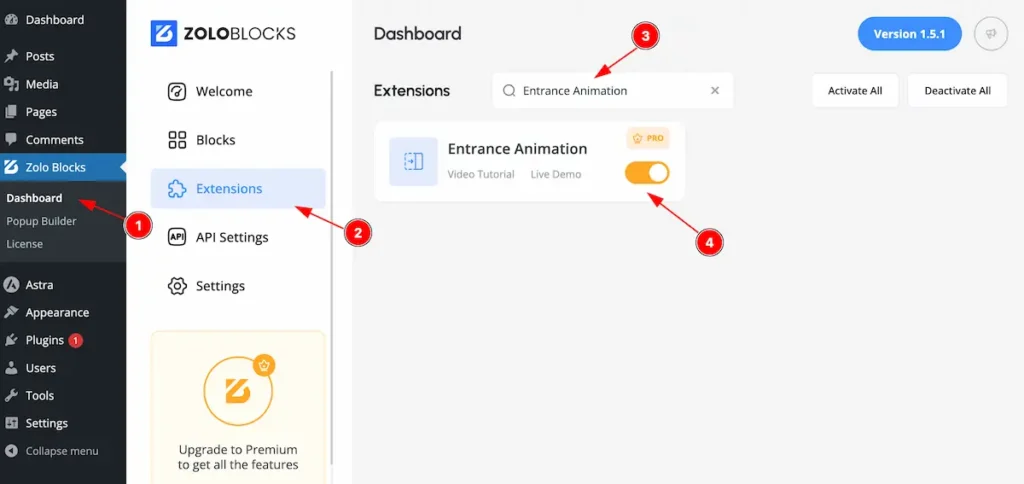 How to use Shape Divider Extension by Zoloblocks 1 Enable the entrance animation - BdThemes