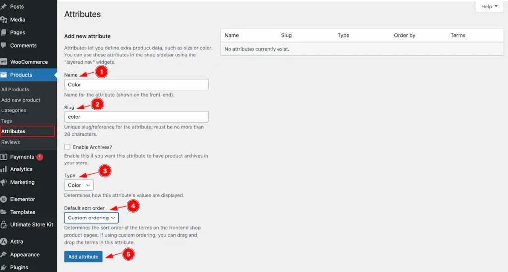 add attributes color - BdThemes