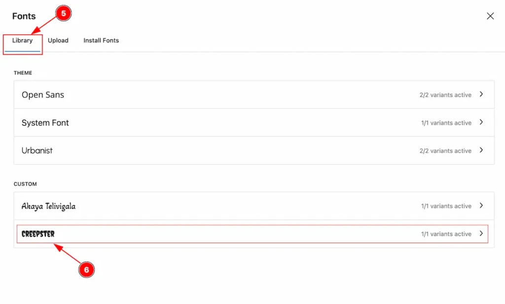 upload fonts library - BdThemes