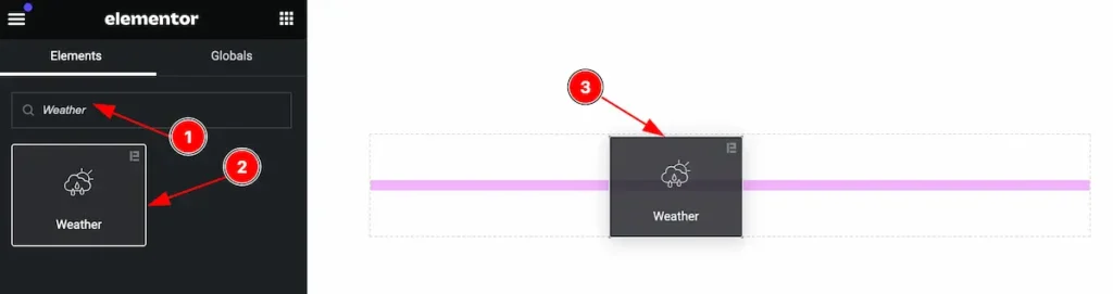 Insert Weather Widget