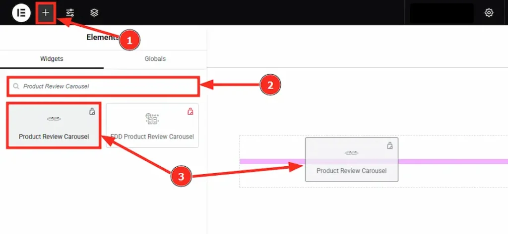 Inserting The Product Review Carousel widget