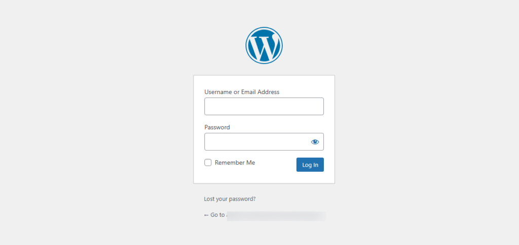 accessing the login page of your WordPress website