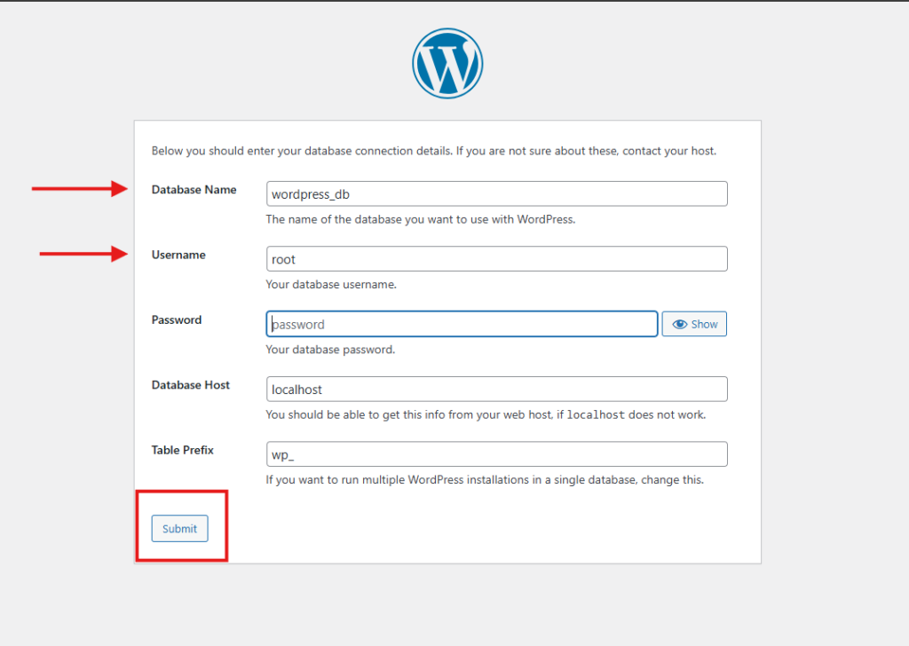 Image: Set Up Database Connection