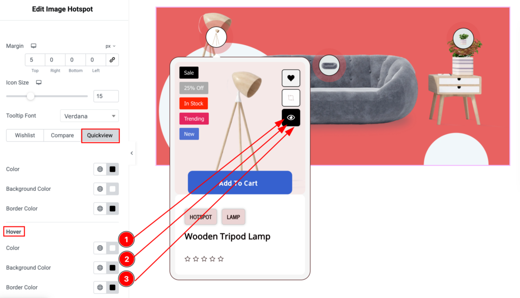 action button quickview hover - BdThemes