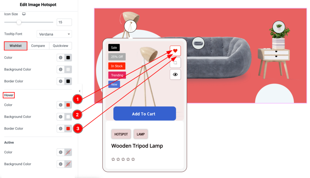action button wishlist hover - BdThemes
