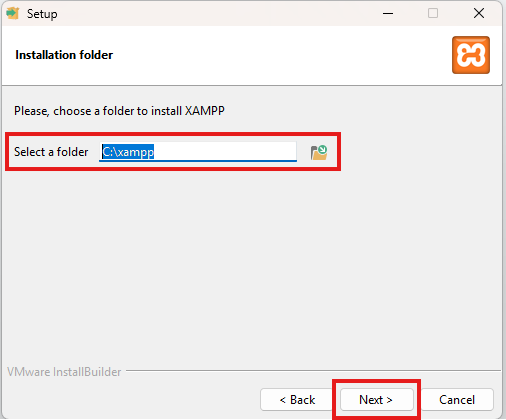 Image: Choose install folder