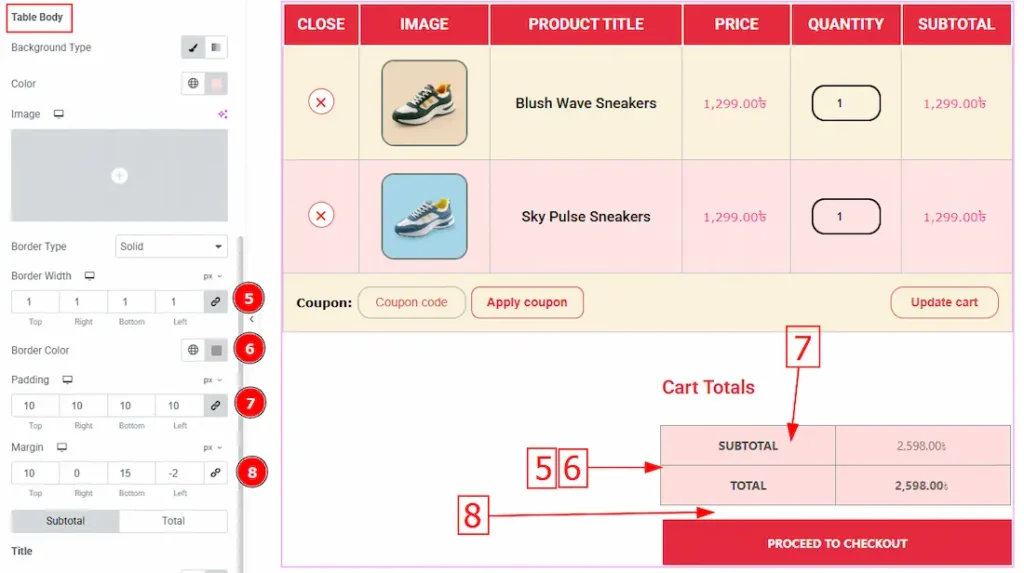 Cart Collaterals Table Body 02 - BdThemes