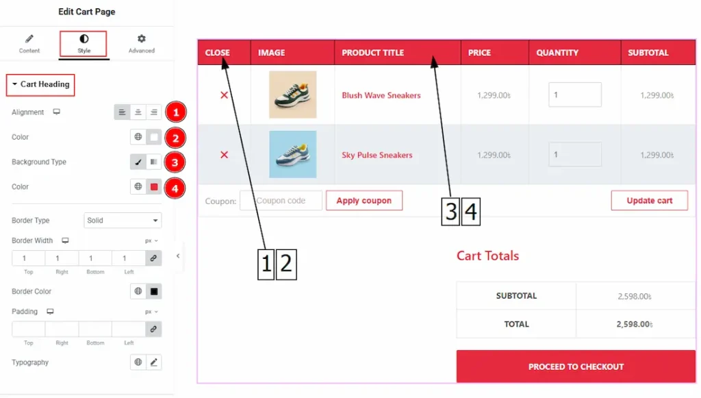 Cart Heading 01 - BdThemes