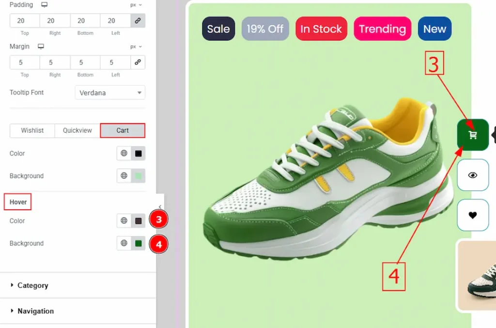Cart Tab hover - BdThemes