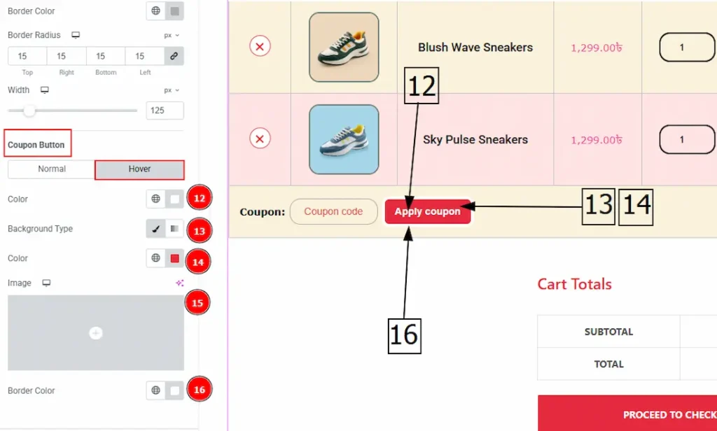 Coupon Button Hover - BdThemes