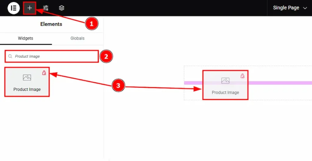 Drag Drop the product image widget - BdThemes