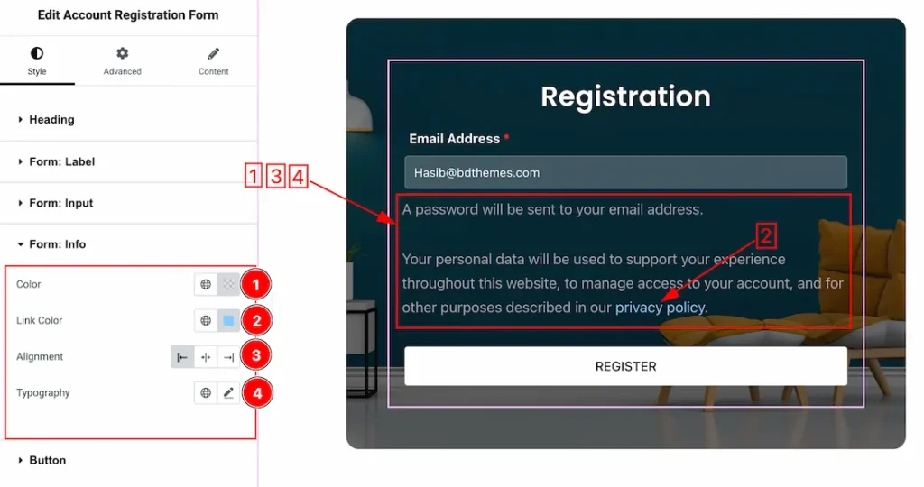Form info - BdThemes