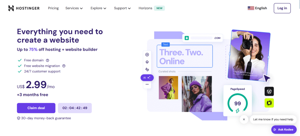Hostinger - Best WordPress Cloud Hosting