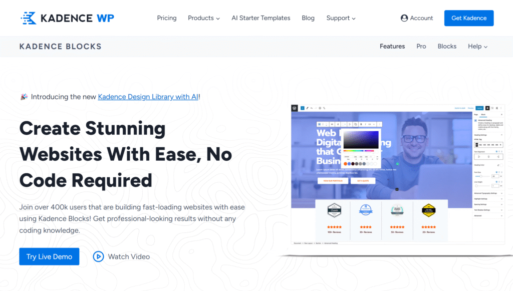 Kadence Blocks - Popular WordPress Block Plugin
