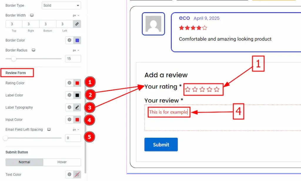 Review Form - BdThemes