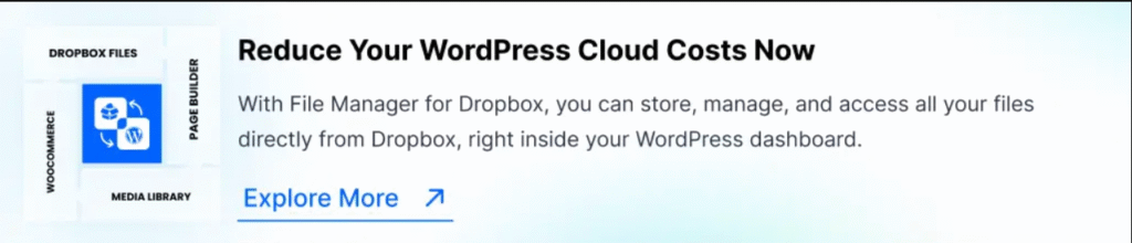 reduce your wordpress cloud cost with dropbox