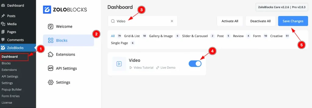 Enable The Video Block