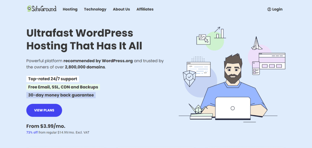 Siteground - Best WordPress Cloud Hosting