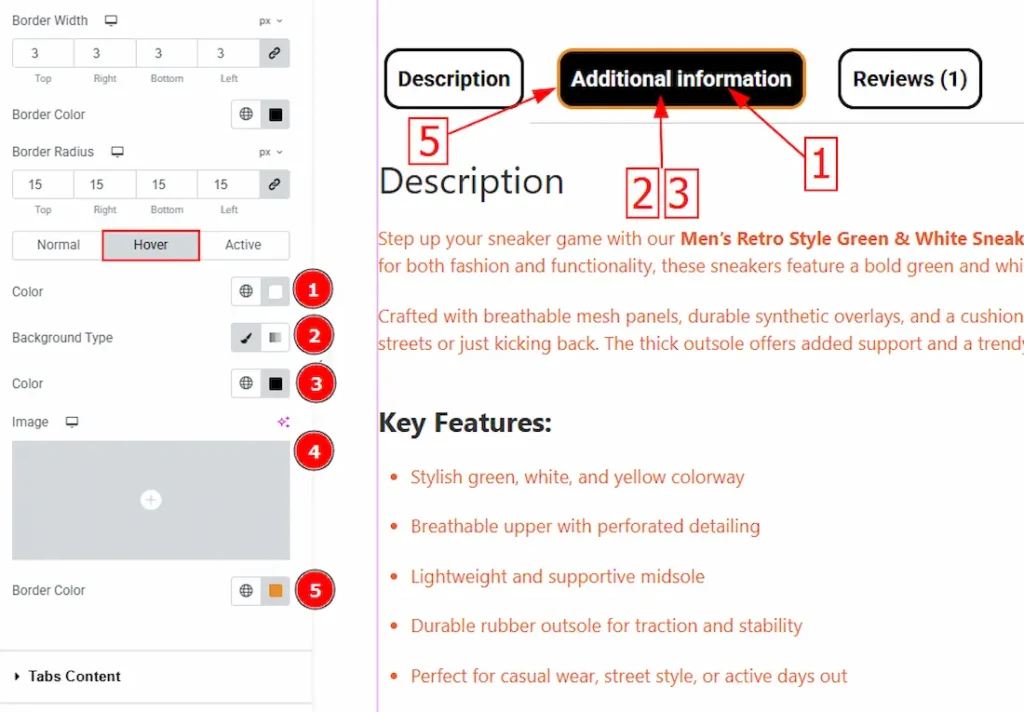 Tabs Item Hover - BdThemes
