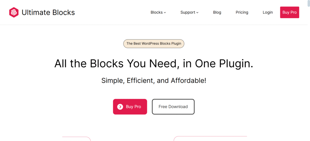 Ultiamte Blocks - Popularl WordPress Block Plugin
