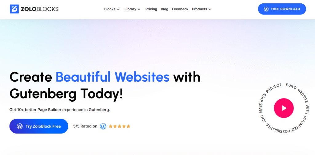 ZoloBlocks - Popular WordPress Block Editor Plugin