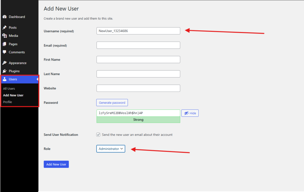 Update Admin Username