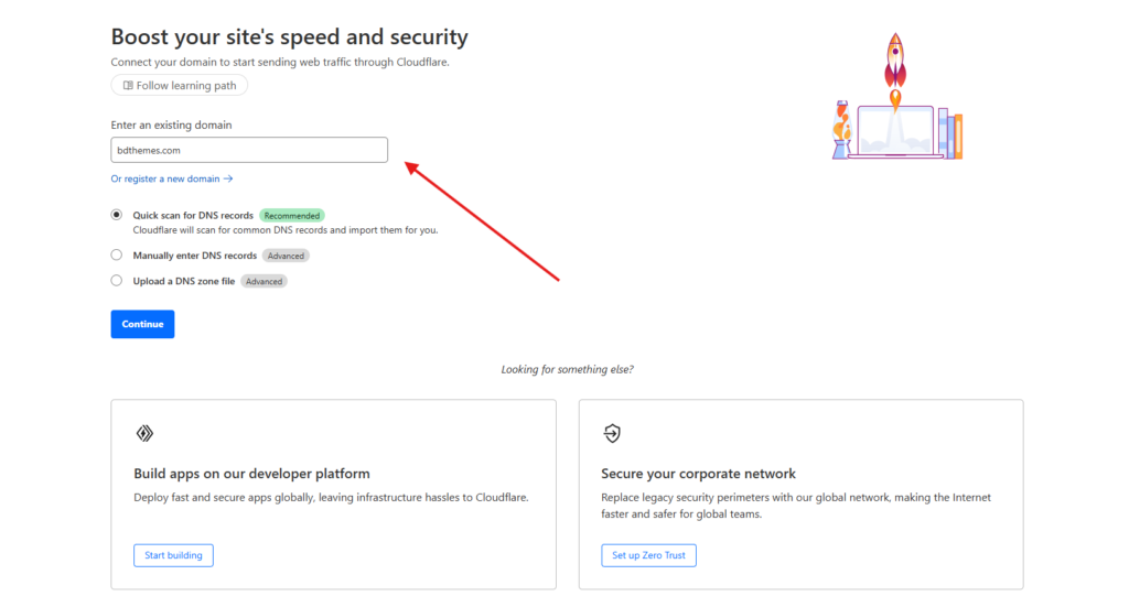 Add your website to Cloudflare