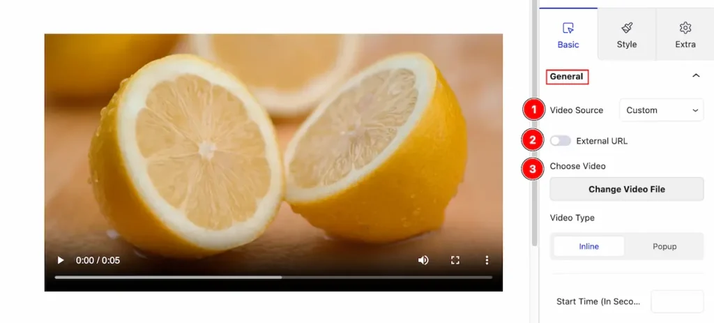 general video source custom local file - BdThemes