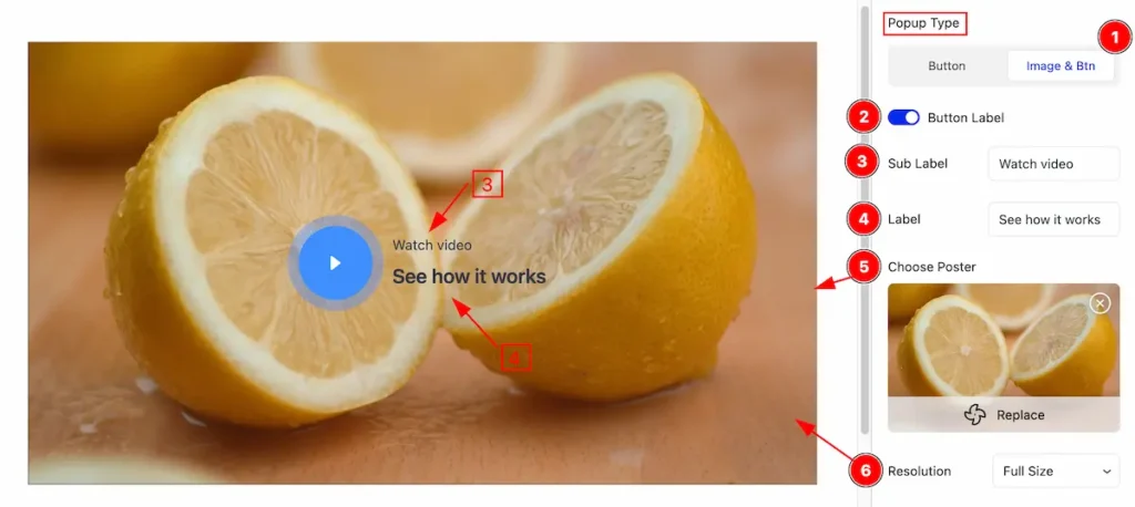 popup type image btn - BdThemes