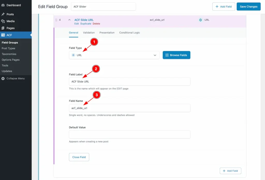 ACF Slide URL - BdThemes