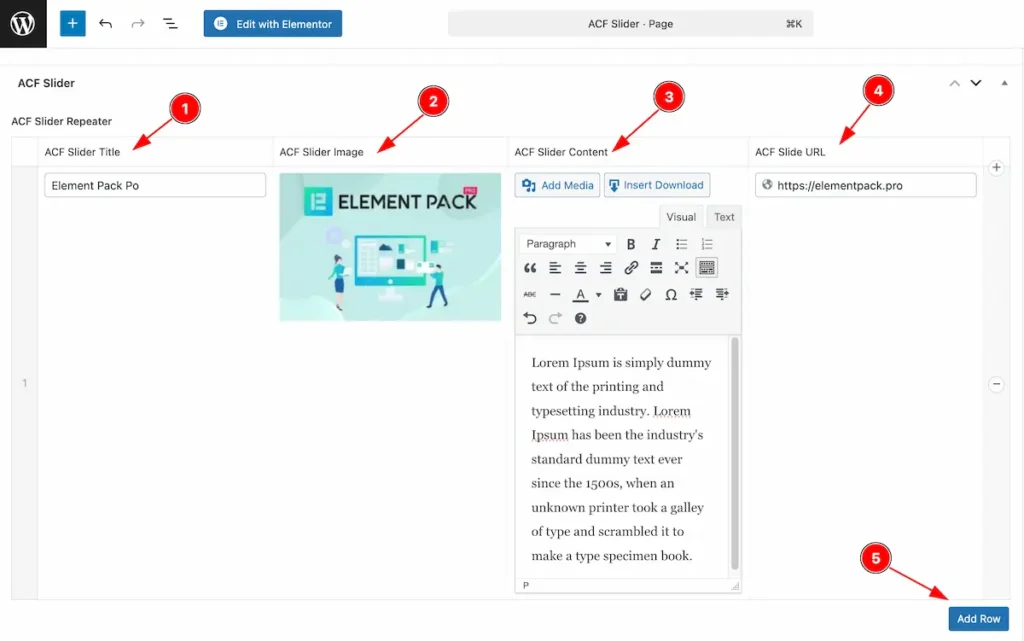 Add Content ACF Slider - BdThemes