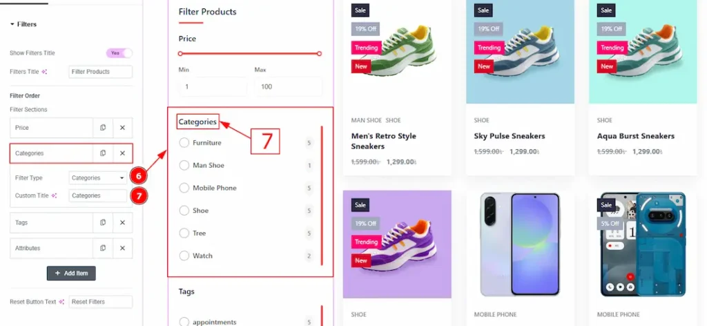 Categories Tab - BdThemes