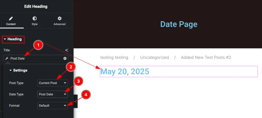 Edit Date Page