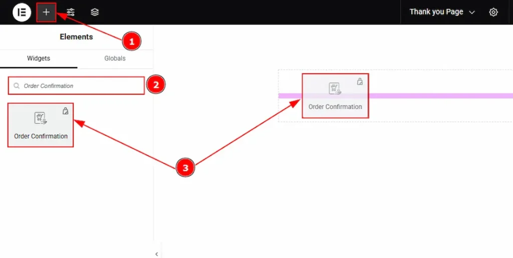Inserting Thankyou Order Confirmation widget