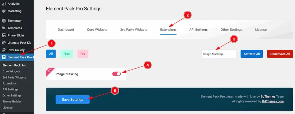 Enabling The Image Masking Extension