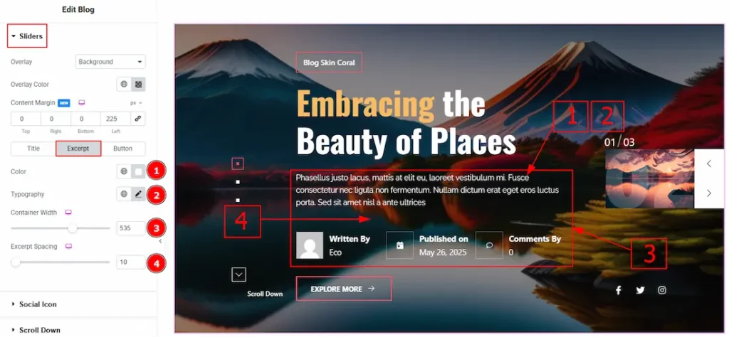 Excerpt Tab
