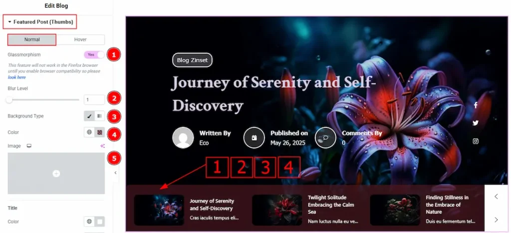 Featured Post (Thumbs) Section