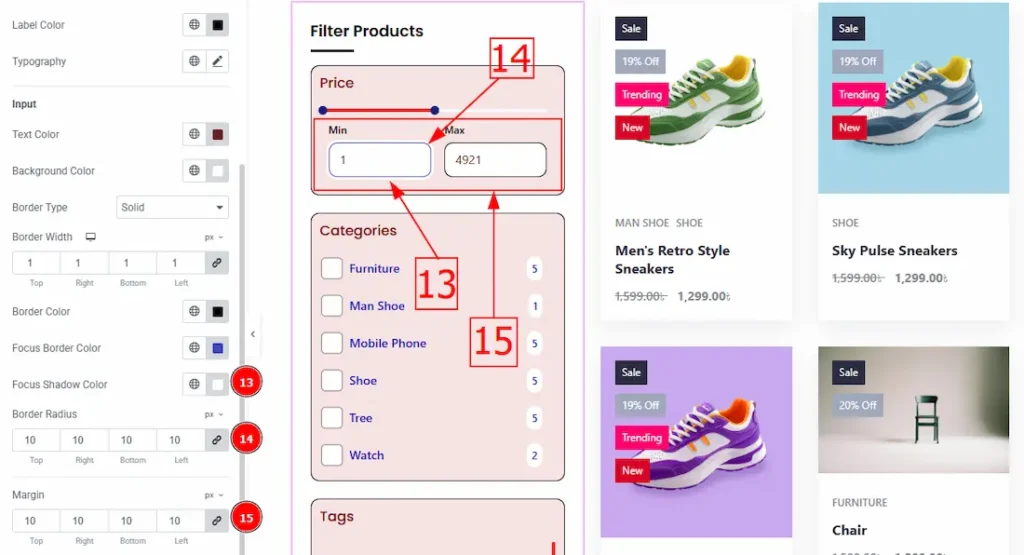 Filter Price Input 03 - BdThemes