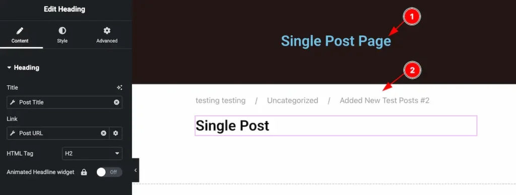 Edit Single Page