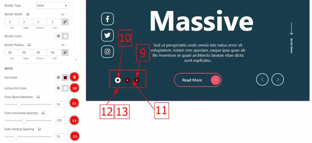Navigation Normal DOTS - BdThemes