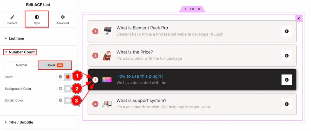 Number count hover - BdThemes