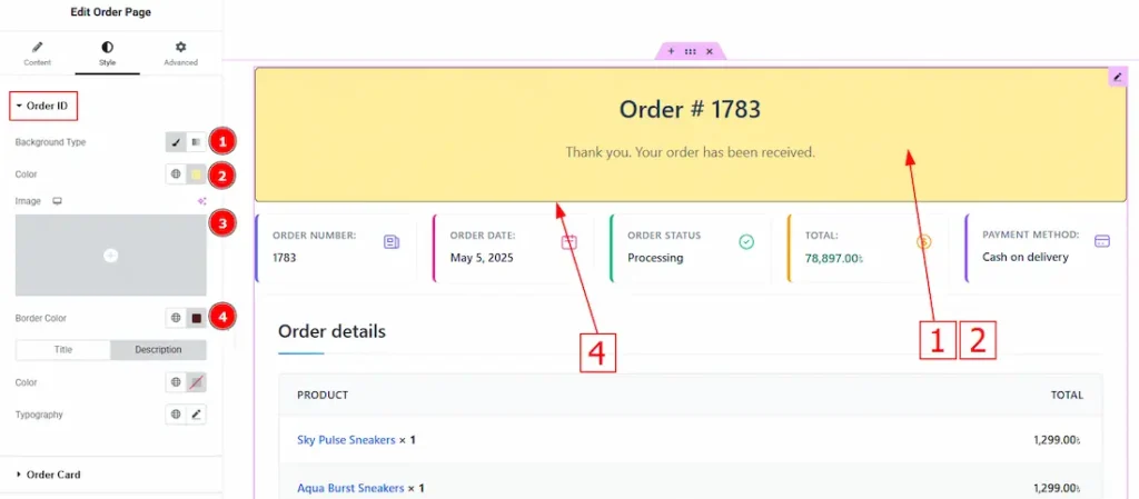 Order ID 01 - BdThemes