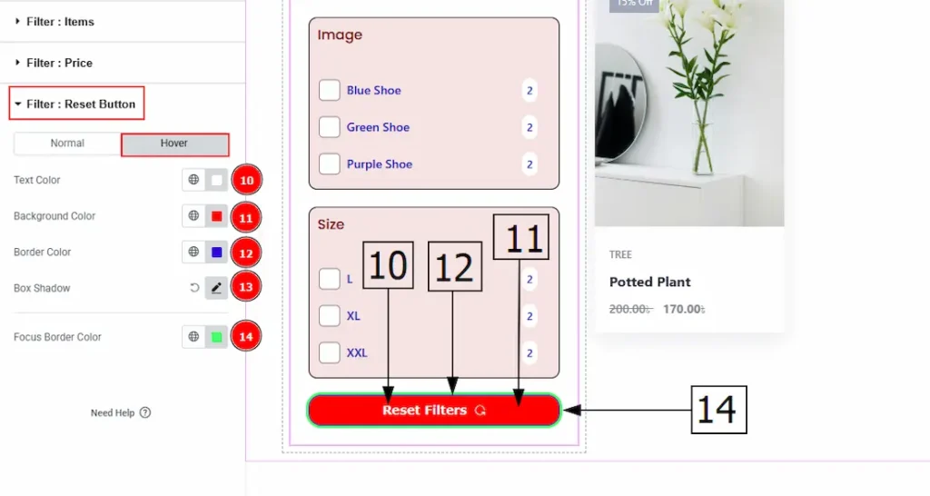 Reset Button Hover - BdThemes