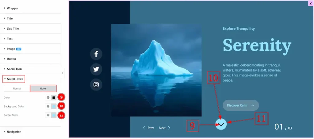 Scroll Down Hover 1 - BdThemes