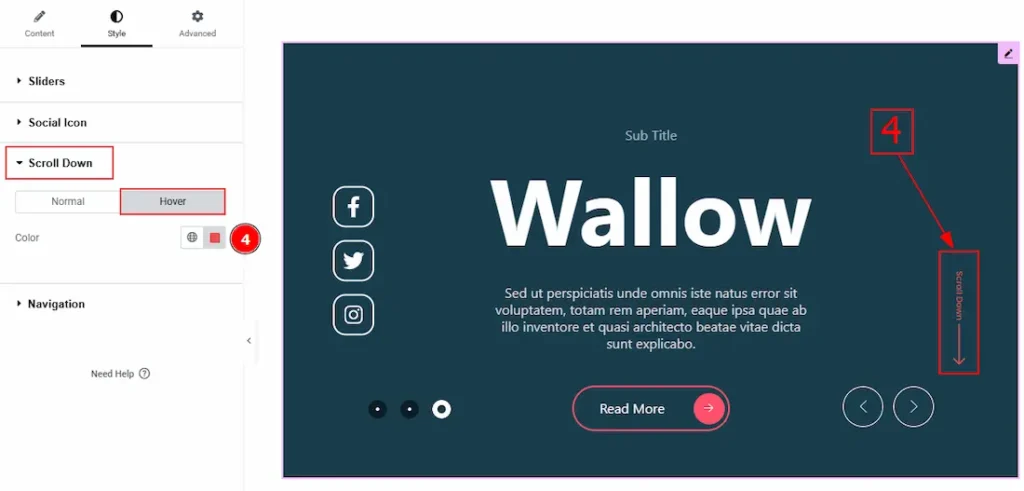 Scroll Down Hover - BdThemes