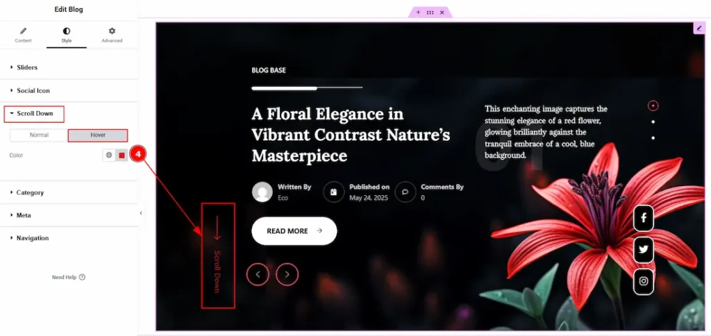 Scroll Down Hover 2 - BdThemes