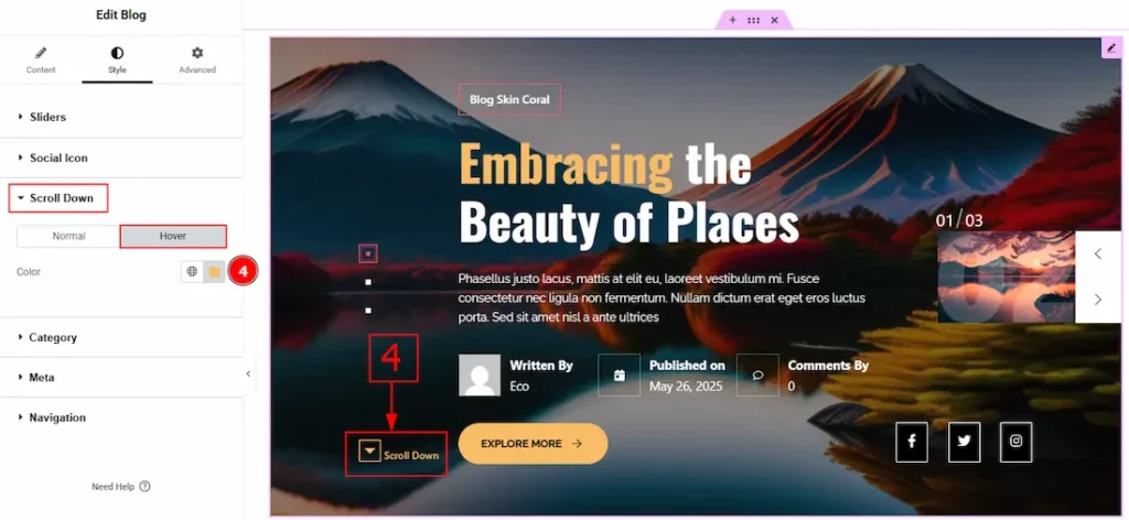 Scroll Down Hover 3 - BdThemes