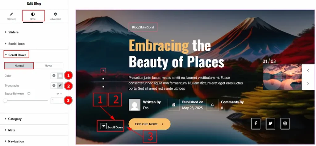 Scroll Down Section