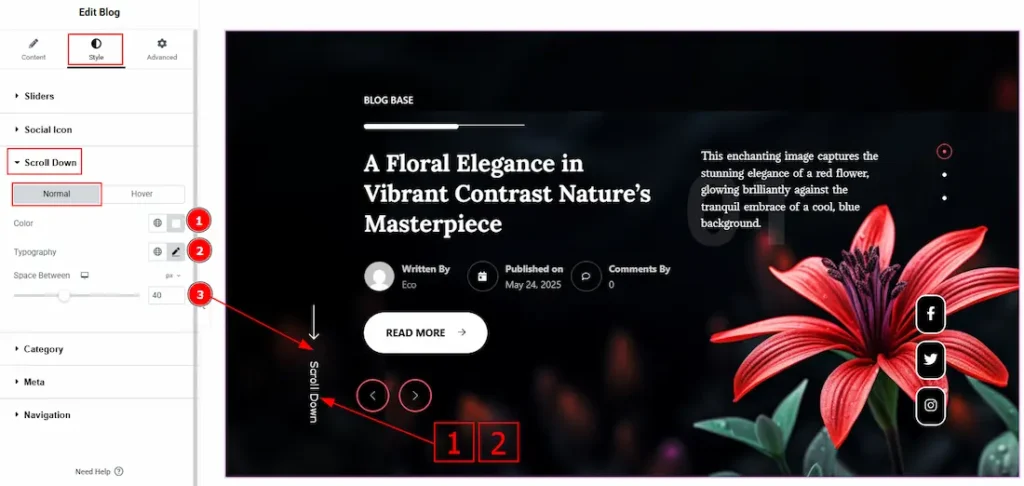 Scroll Down Normal - BdThemes