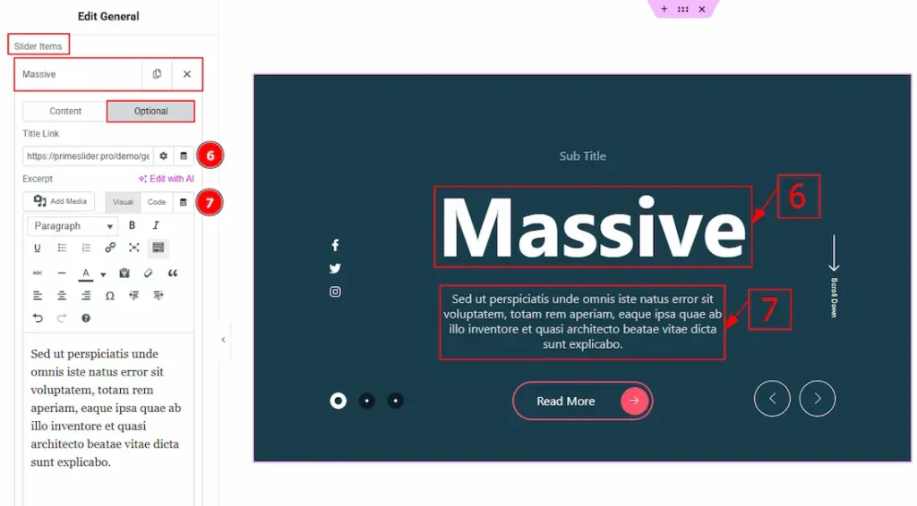 Slider Item Optional - BdThemes